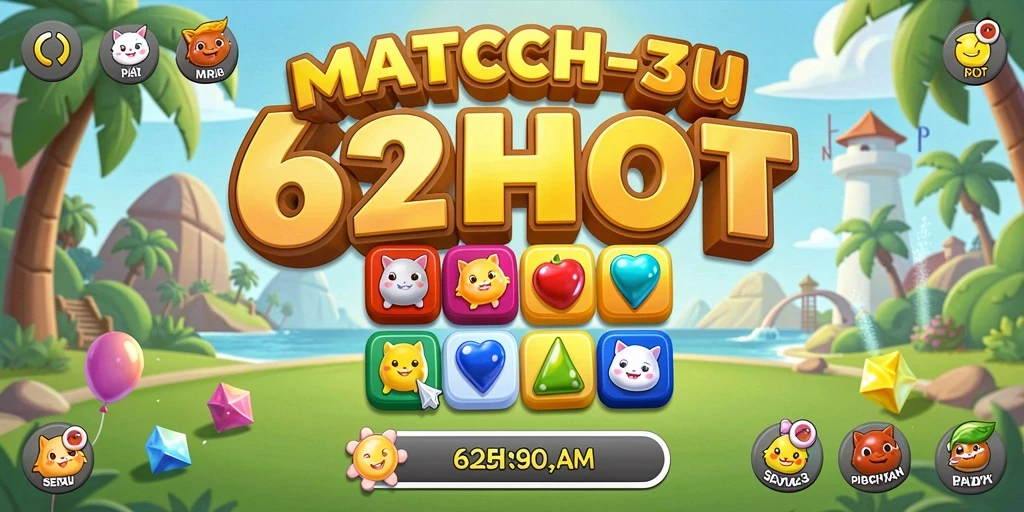Gameplay menarik dari 62HOT dalam aksi mencocokkan buah.