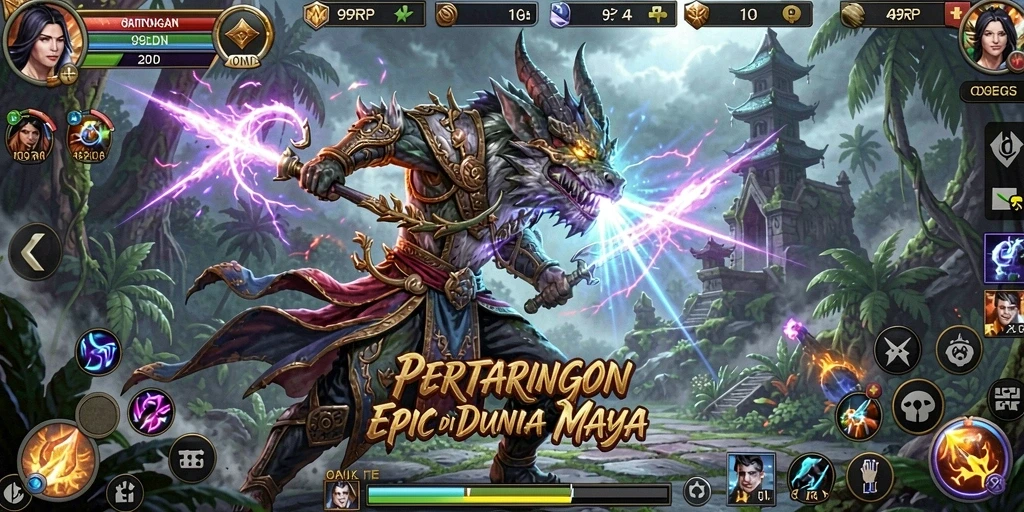 Screenshot gameplay dari 99RP menampilkan aksi pertarungan yang dinamis.