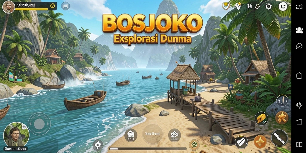 Screenshot utama gameplay <strong>BOSJOKO</strong> menampilkan pengalaman simulasi yang mendalam.