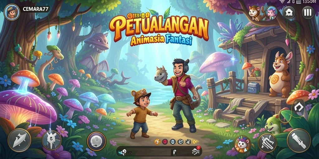 Screenshot utama CEMARA77 menampilkan aksi seru di dunia Anime.