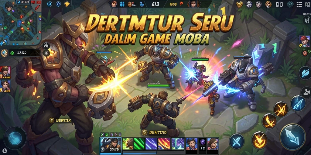 Screenshot gameplay DENTOTO menampilkan aksi pertempuran yang intens.