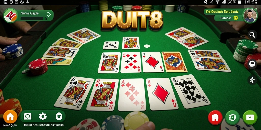 Tampilan gameplay DUIT8 yang seru dan interaktif.