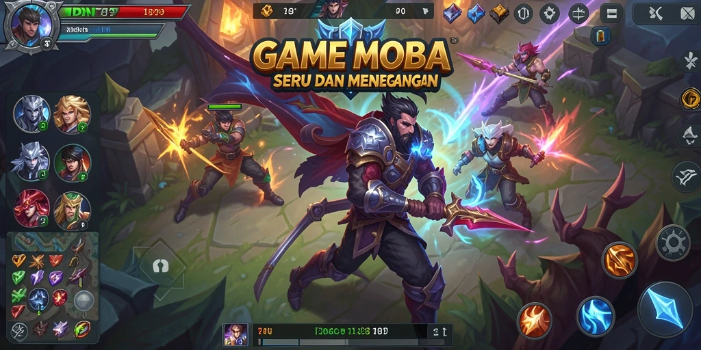 Screenshot gameplay IDN789 yang menampilkan pertarungan seru antar tim.