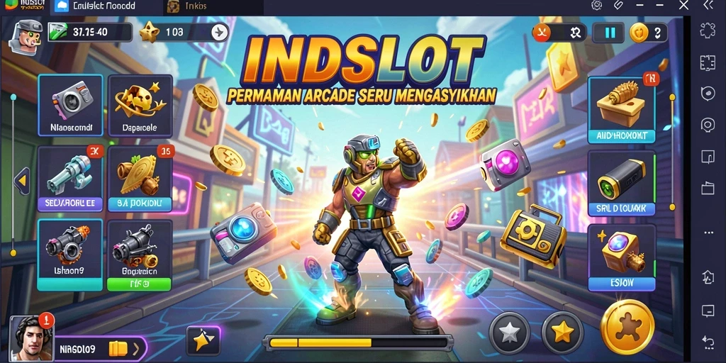 Tangkapan layar menunjukkan gameplay seru INDSLOT dengan slot yang menarik.