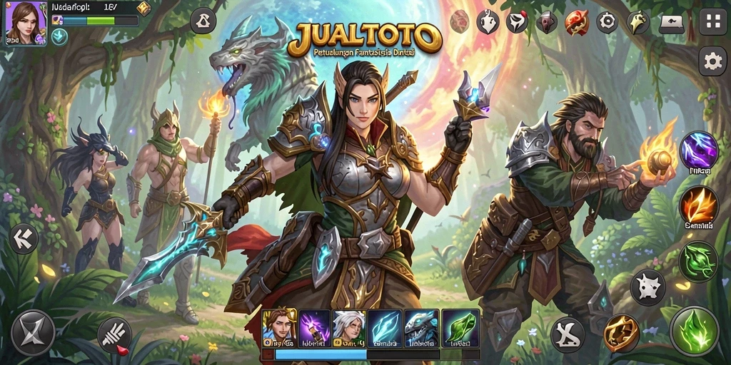 Tampilan gameplay menarik dari JUALTOTO di dunia RPG.