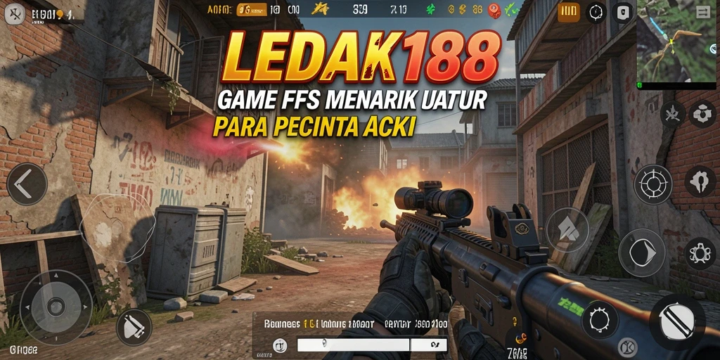 Gameplay seru dalam <strong>LEDAK188</strong>, aksi tembak-menembak yang intens.