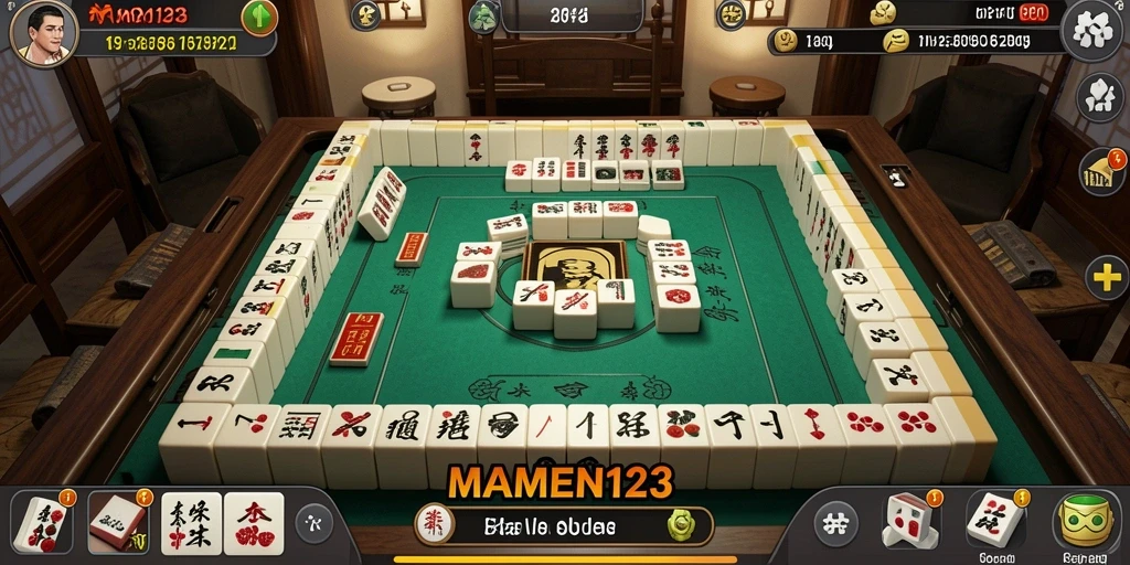 Tampilan gameplay menarik saat bermain Mahjong di MAMEN123.