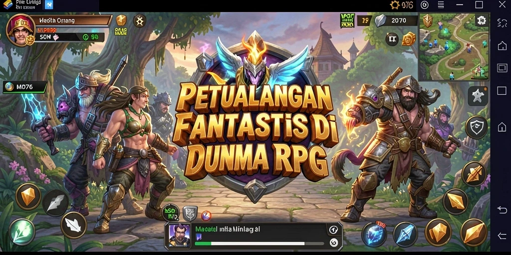 Tangkapan layar utama dari game RPG MPO76 dengan aksi seru.