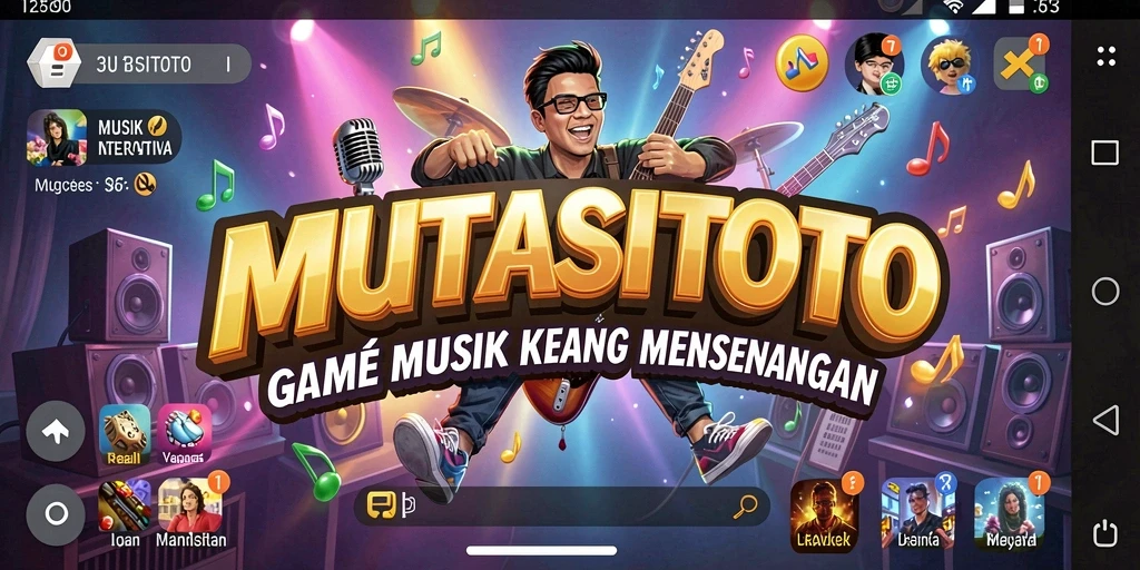 Screenshot gameplay MUTASITOTO dengan tampilan musik interaktif.