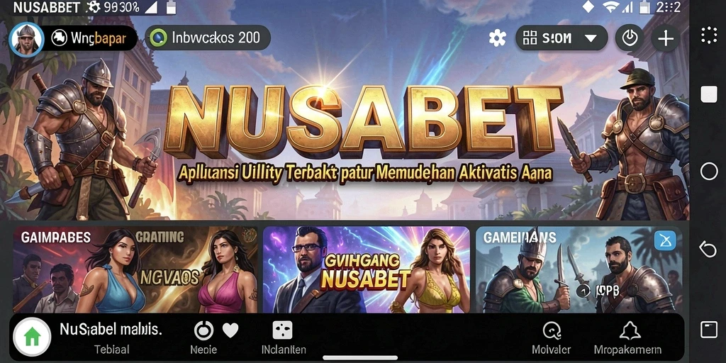 Screenshot utama NUSABET menampilkan fitur pengingat dan manajemen tugas.