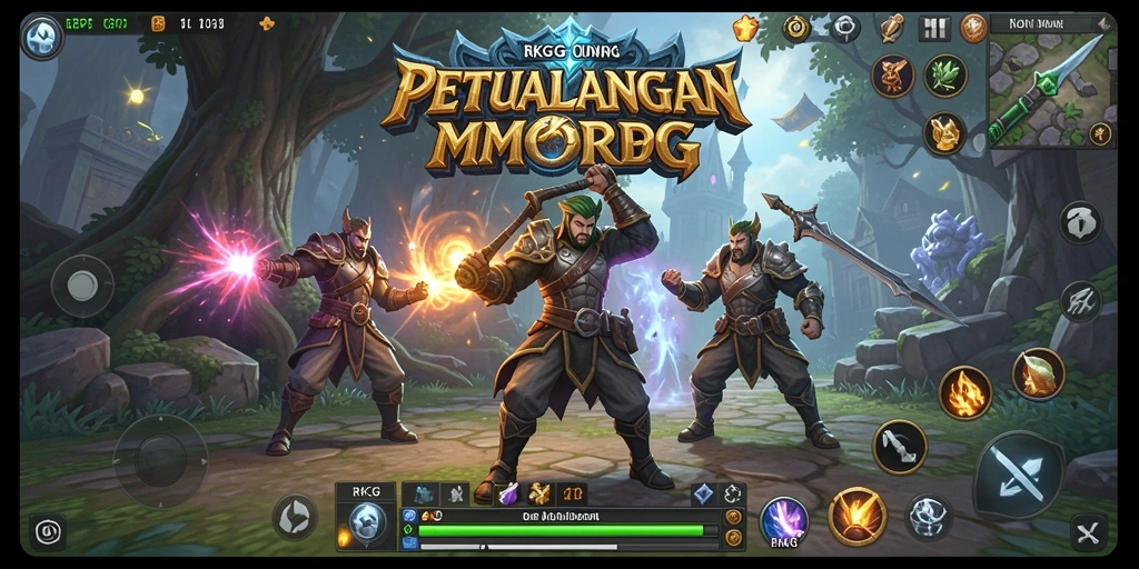 Screenshot utama RKGG menampilkan aksi seru di dunia MMORPG.