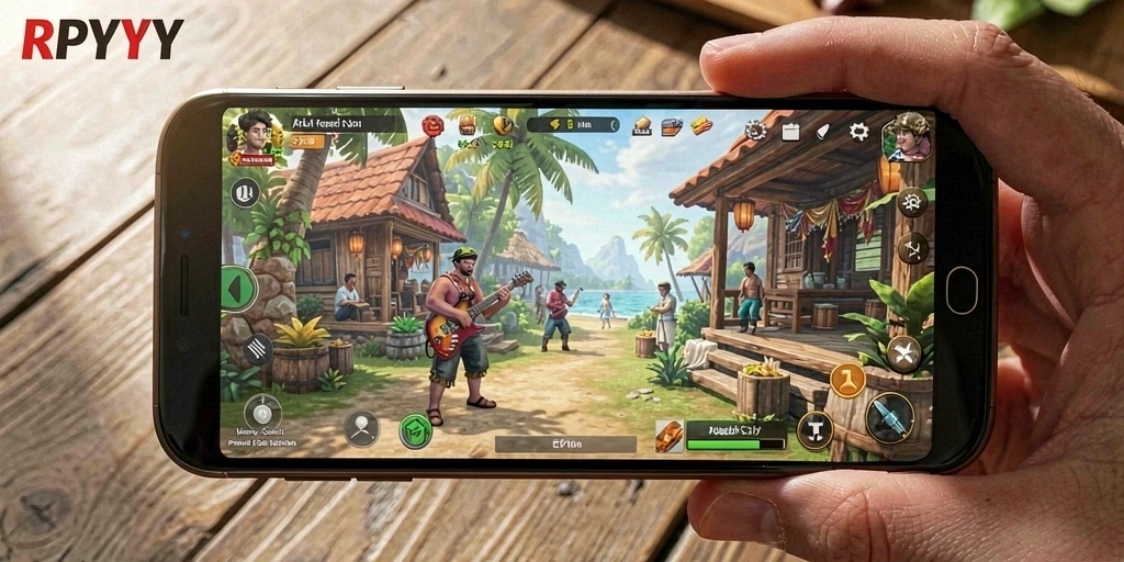 Tampilan gameplay RPYYY yang menyenangkan dan penuh warna.