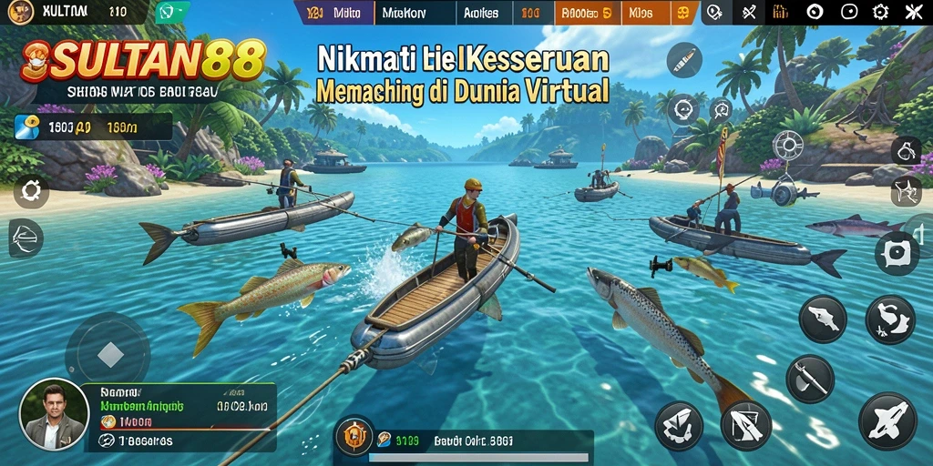 Screenshot SULTAN88 menampilkan gameplay memancing yang seru dan interaktif.