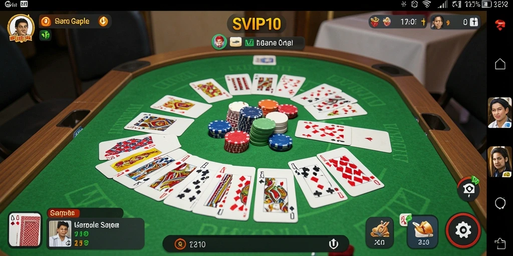 Tampilan gameplay menarik dari SVIP10 dalam permainan Gaple.
