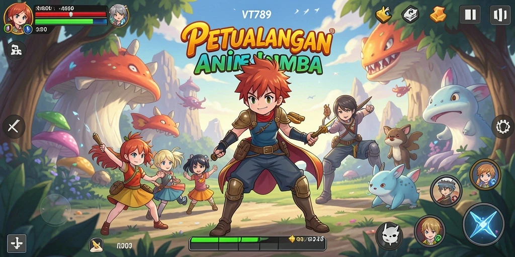 Gameplay VT789 yang penuh aksi dan karakter anime mengesankan.